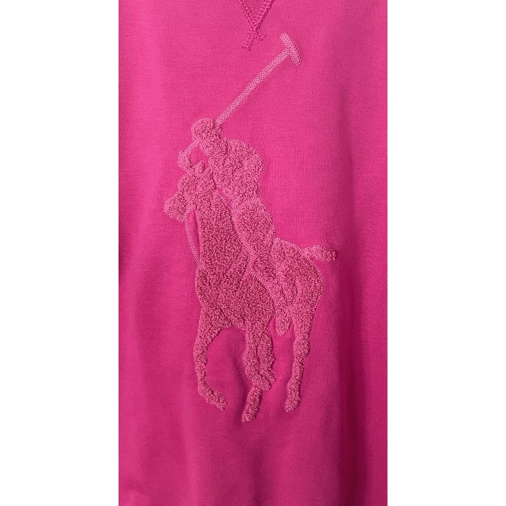 Polo Ralph Lauren Big Pony Crewneck Sweatshirt Small Petite Pink Preppy Money - Picture 2 of 11